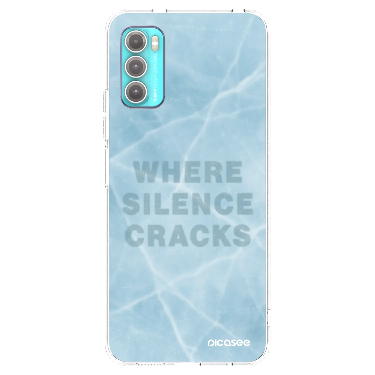 Picasee silikonski prozorni ovitek za Motorola Moto G60 - SILENCE