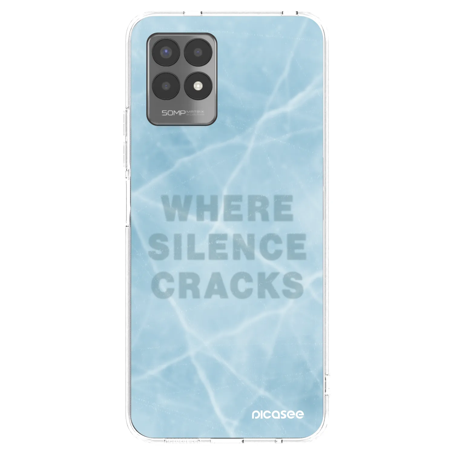 Picasee silikonski prozorni ovitek za Realme 8i - SILENCE