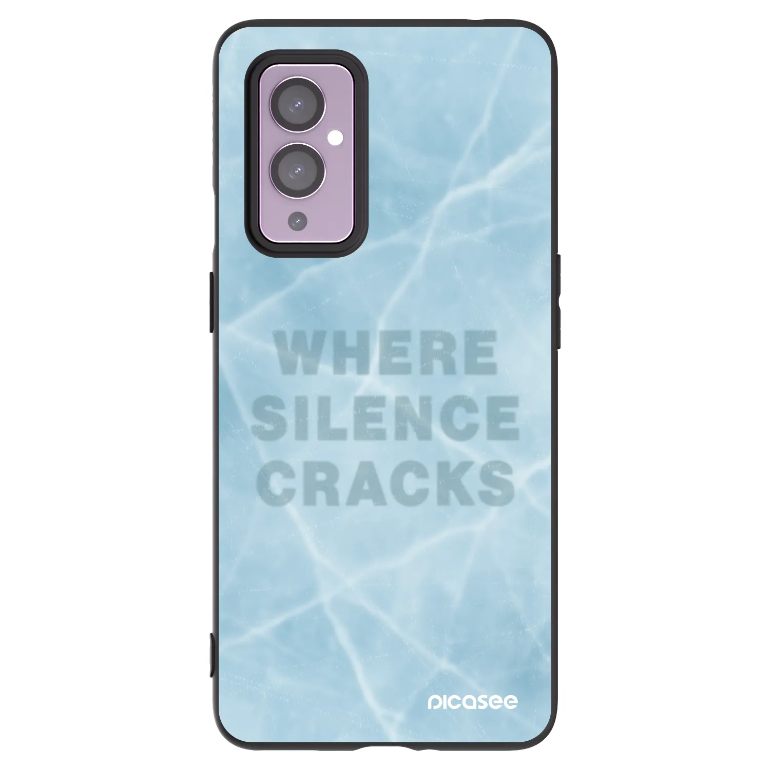 Picasee silikonski črni ovitek za OnePlus 9 - SILENCE