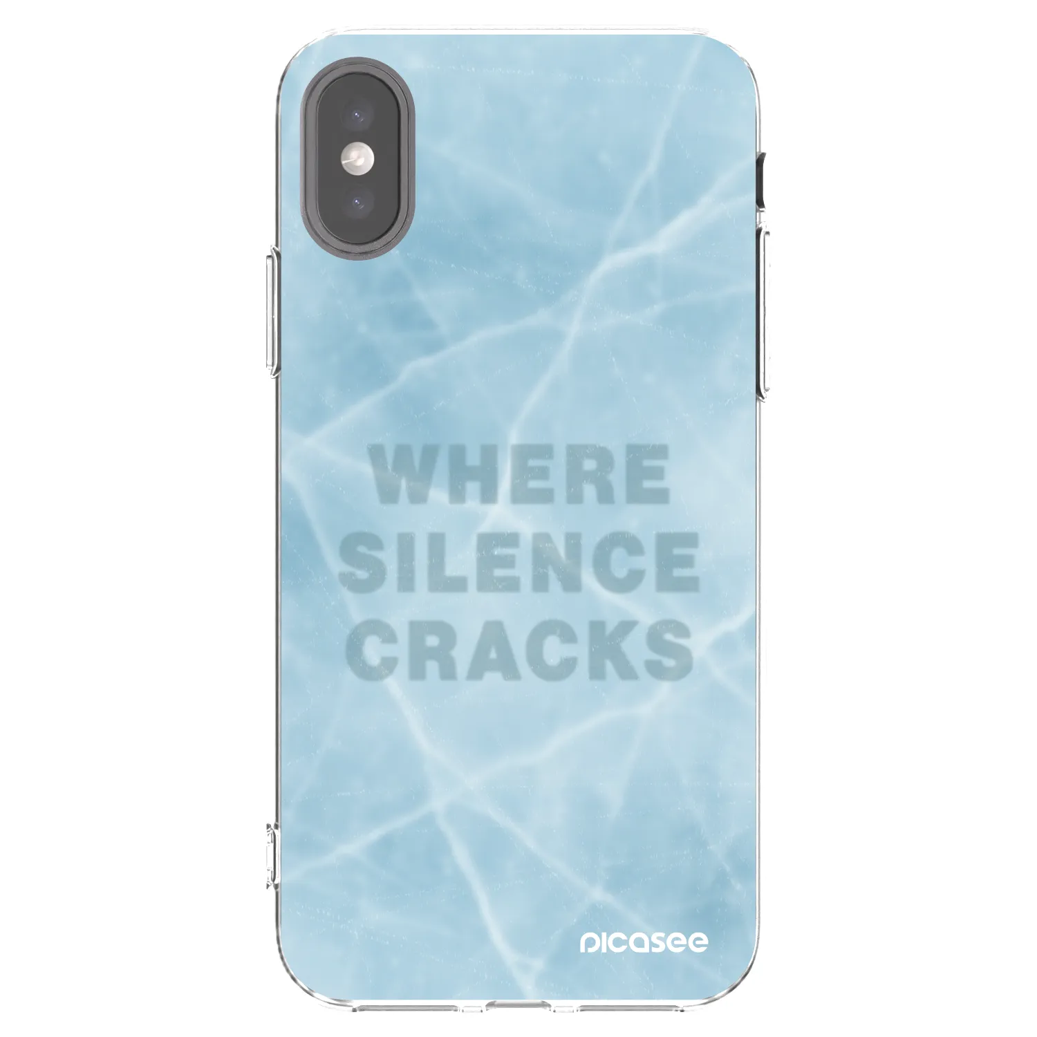 Picasee silikonski prozorni ovitek za Apple iPhone X/XS - SILENCE