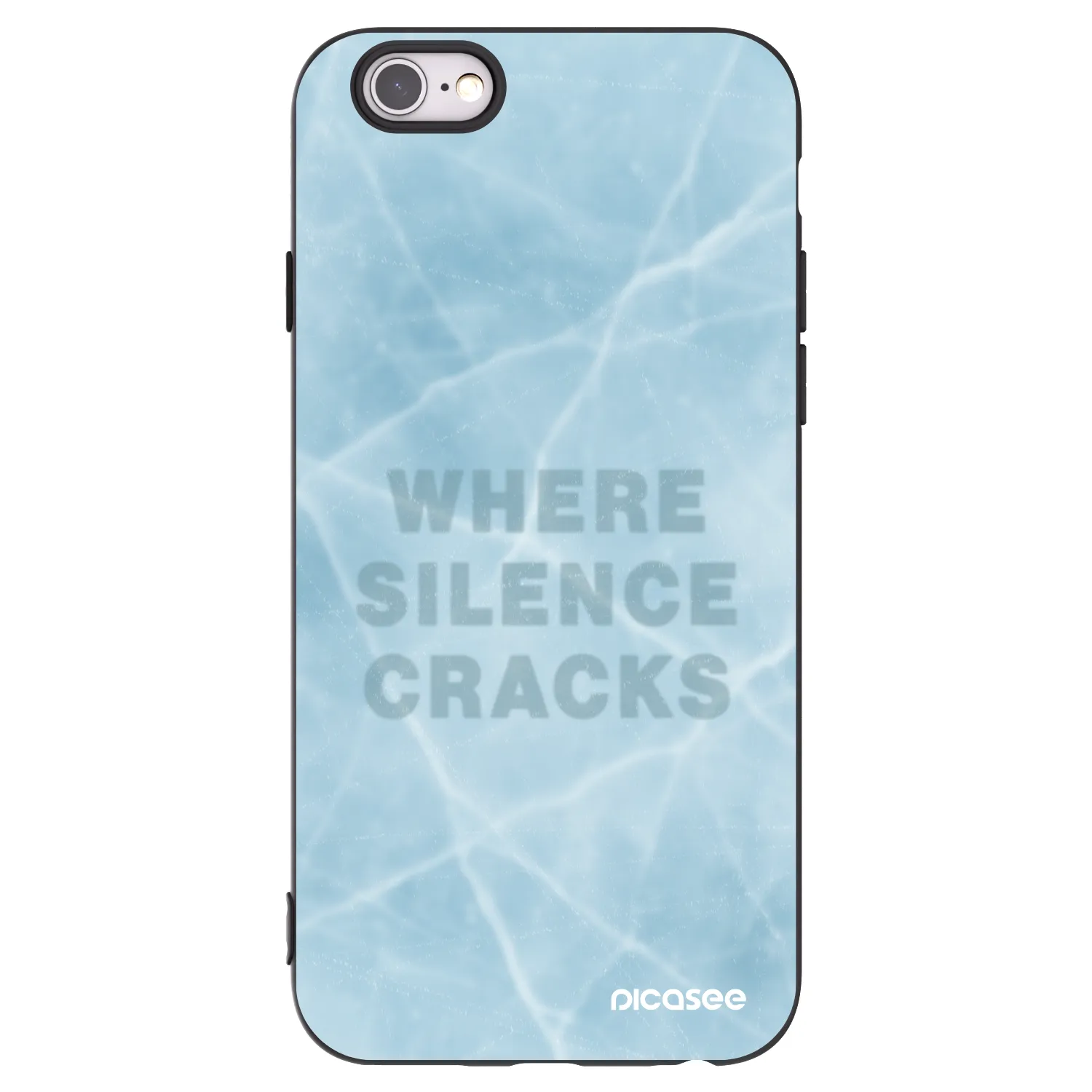 Picasee silikonski črni ovitek za Apple iPhone 6/6S - SILENCE