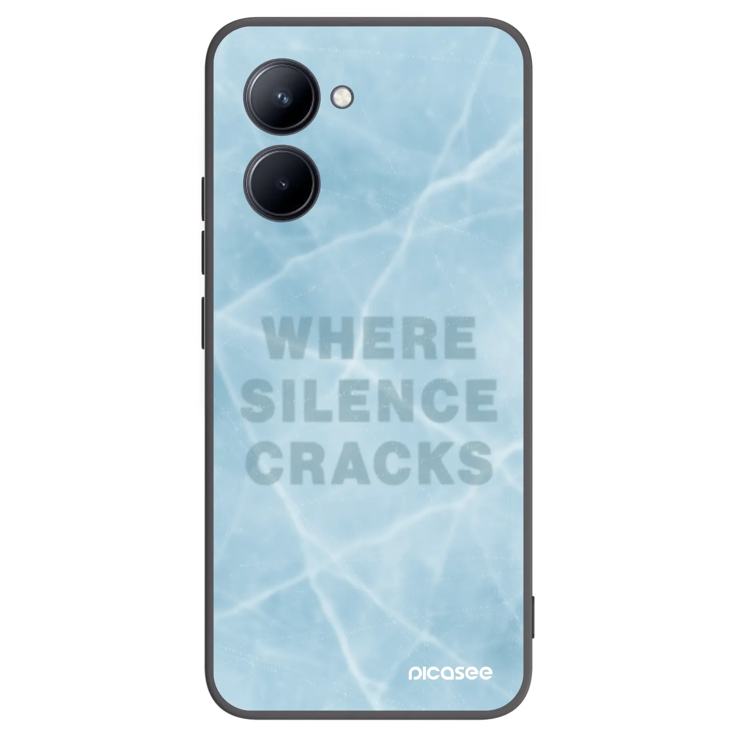 Picasee silikonski črni ovitek za Realme C33 (2023) - SILENCE