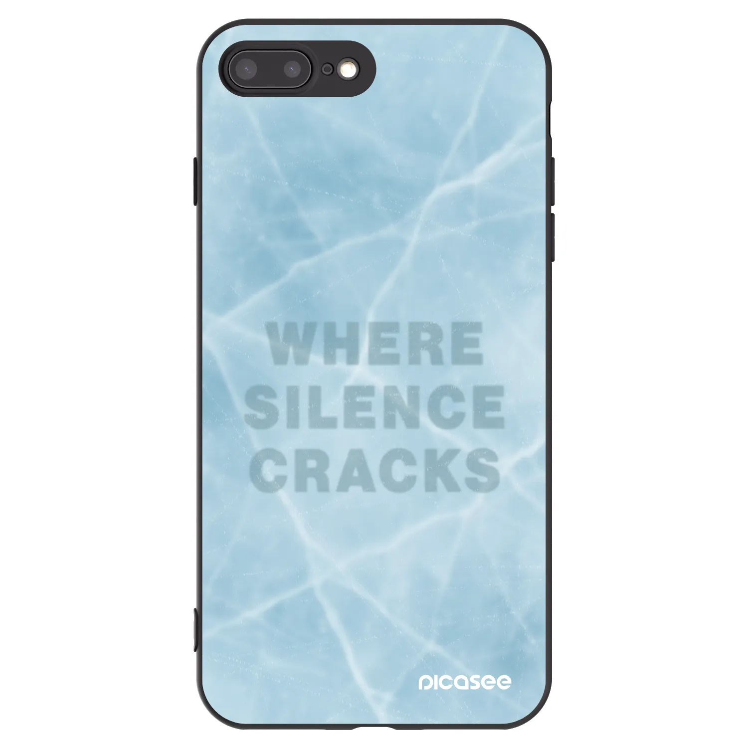 Picasee silikonski črni ovitek za Apple iPhone 7 Plus - SILENCE