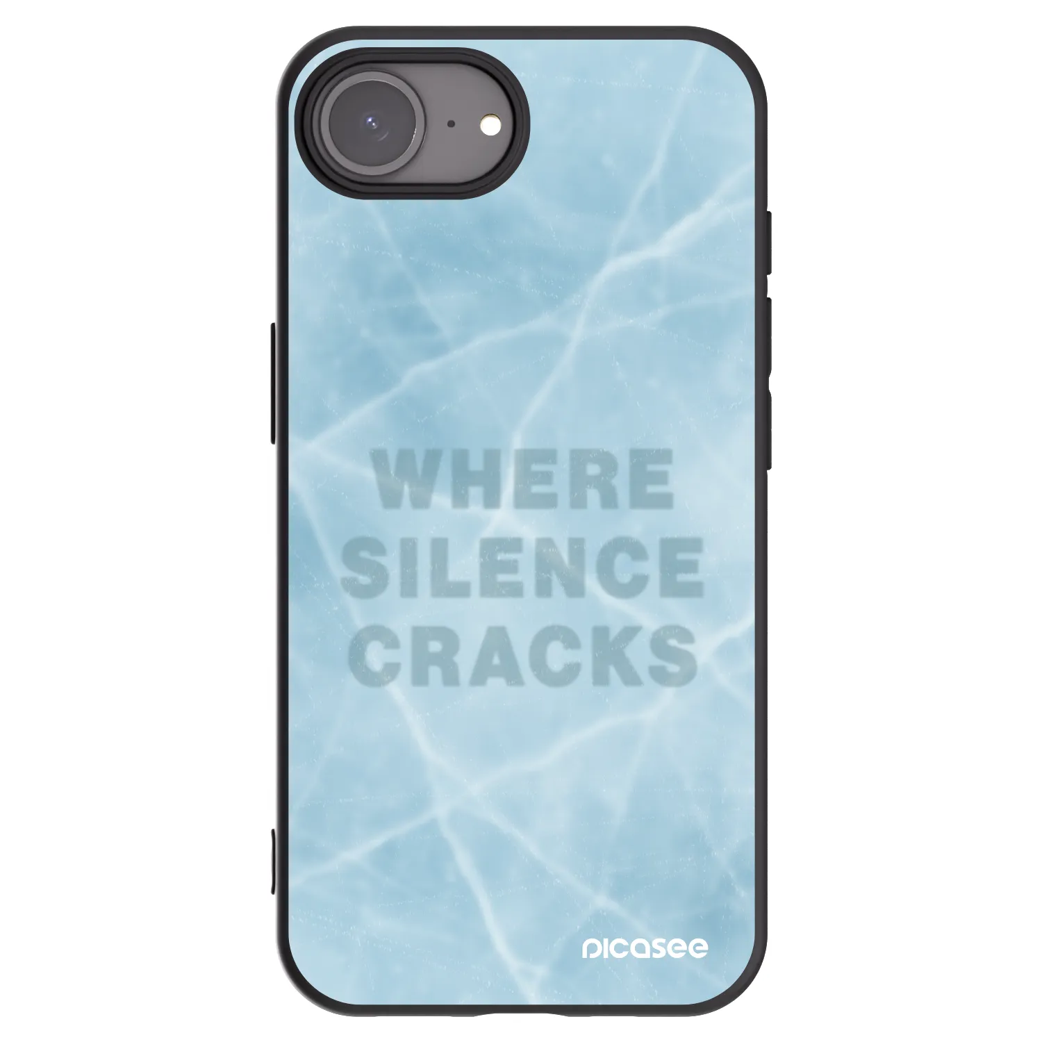 Picasee silikonski črni ovitek za Apple iPhone 16e - SILENCE