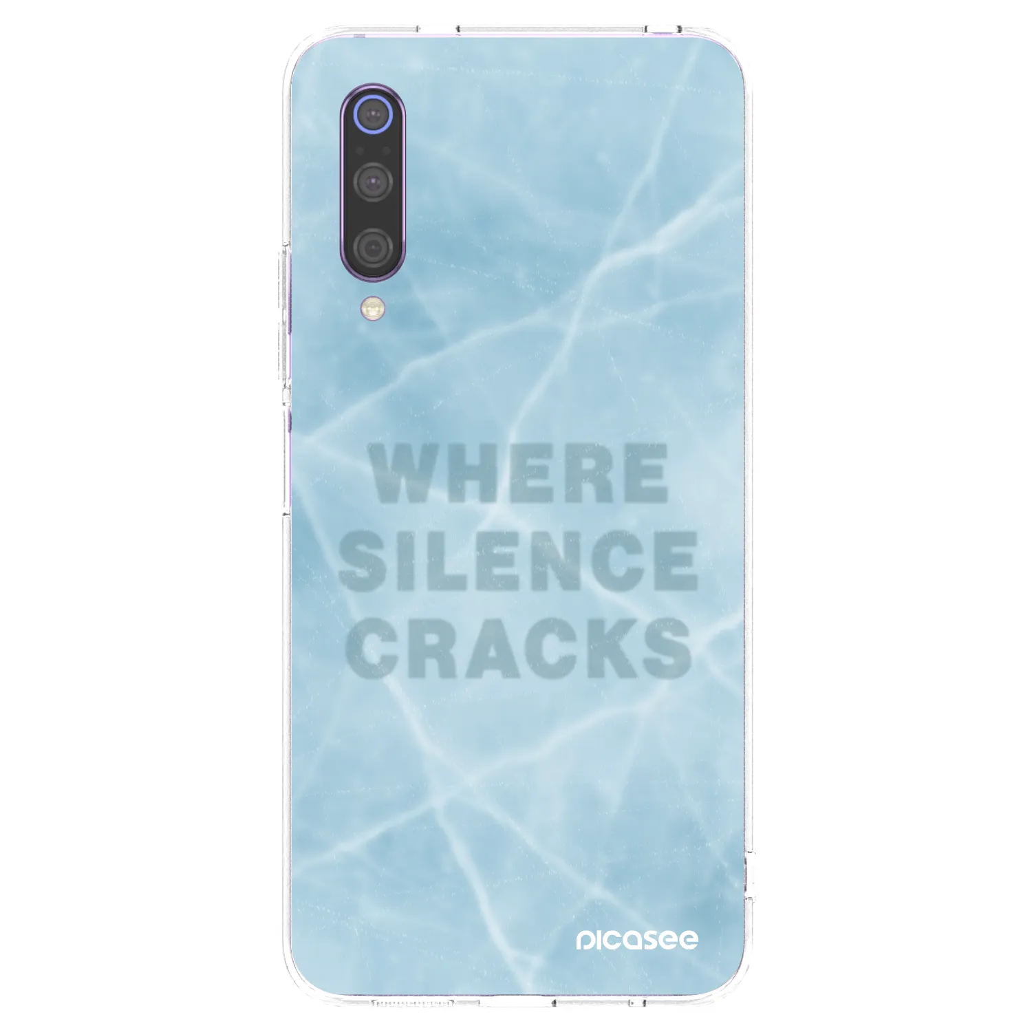 Picasee silikonski prozorni ovitek za Xiaomi Mi 9 - SILENCE