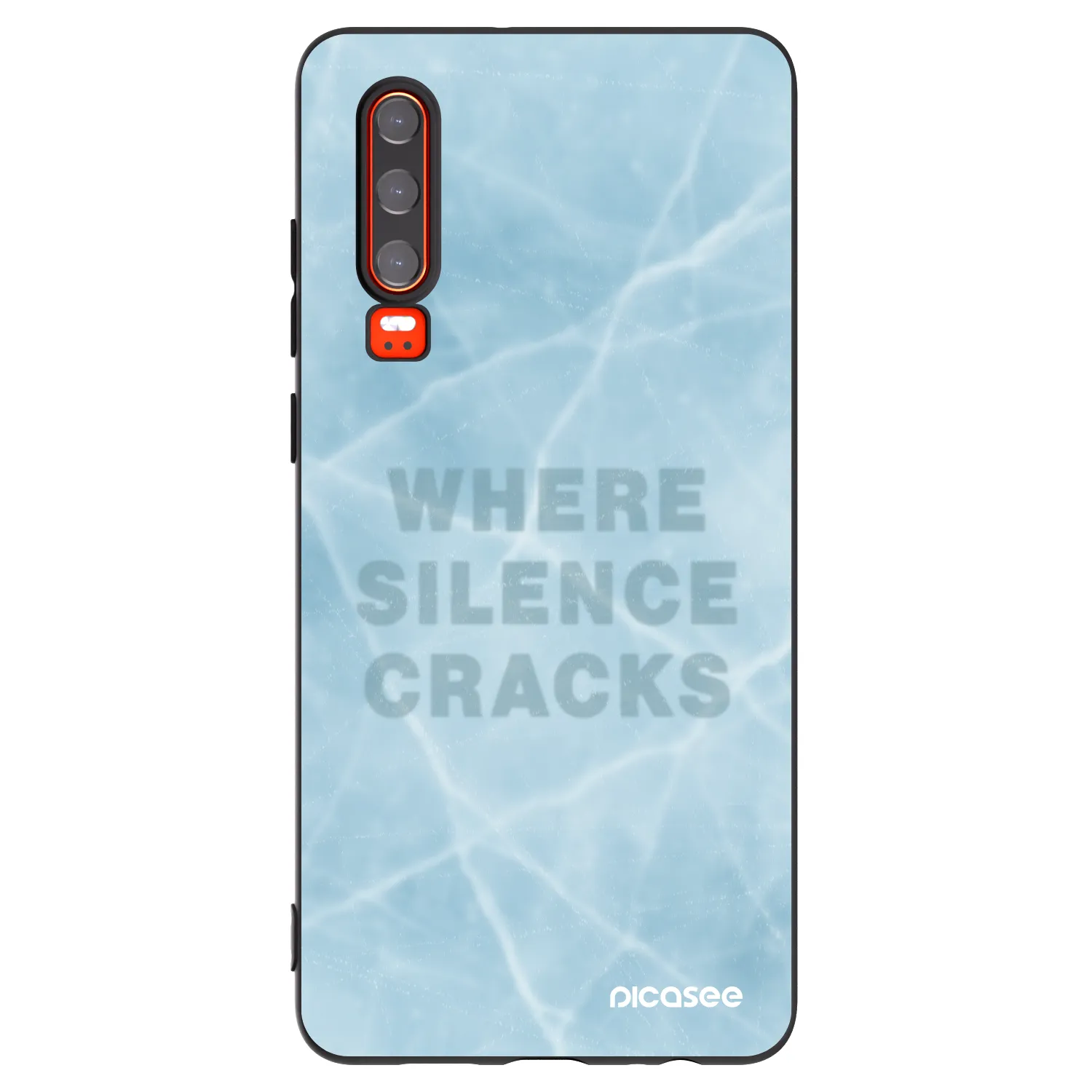 Picasee silikonski črni ovitek za Huawei P30 - SILENCE
