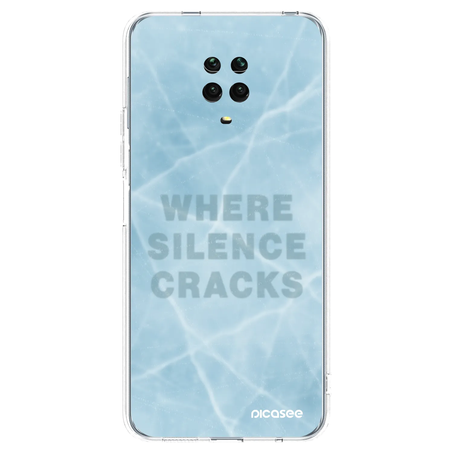 Picasee silikonski prozorni ovitek za Xiaomi Redmi Note 9 Pro - SILENCE