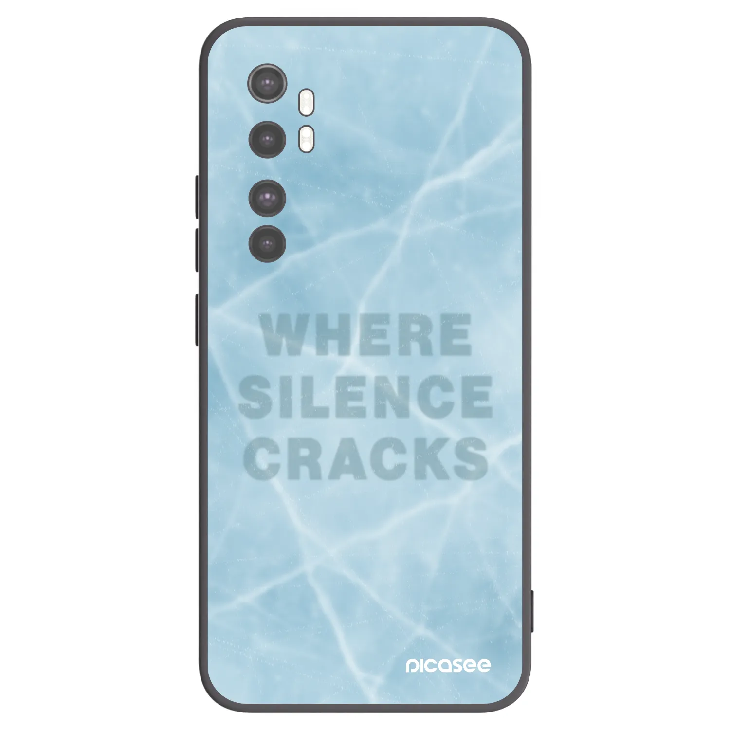 Picasee silikonski črni ovitek za Xiaomi Mi Note 10 Lite - SILENCE