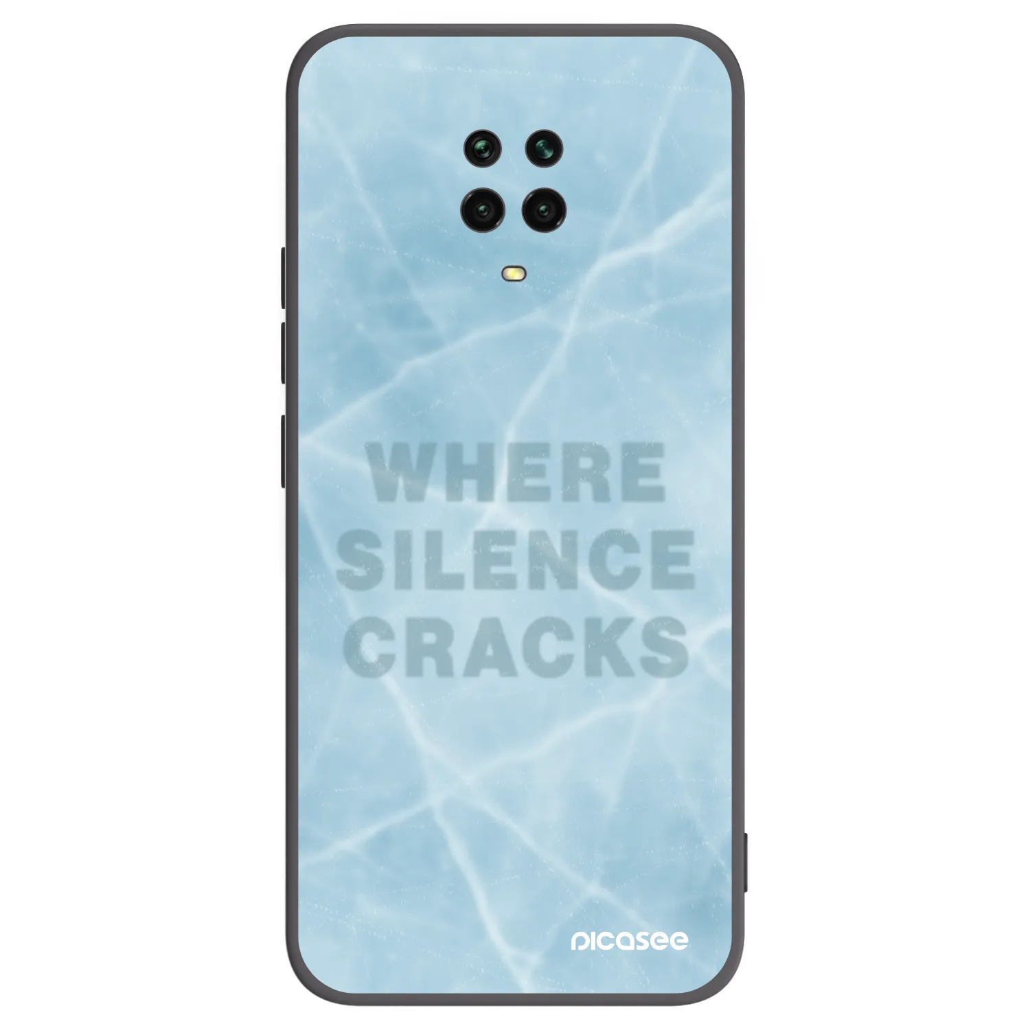 Picasee silikonski črni ovitek za Xiaomi Redmi Note 9S - SILENCE