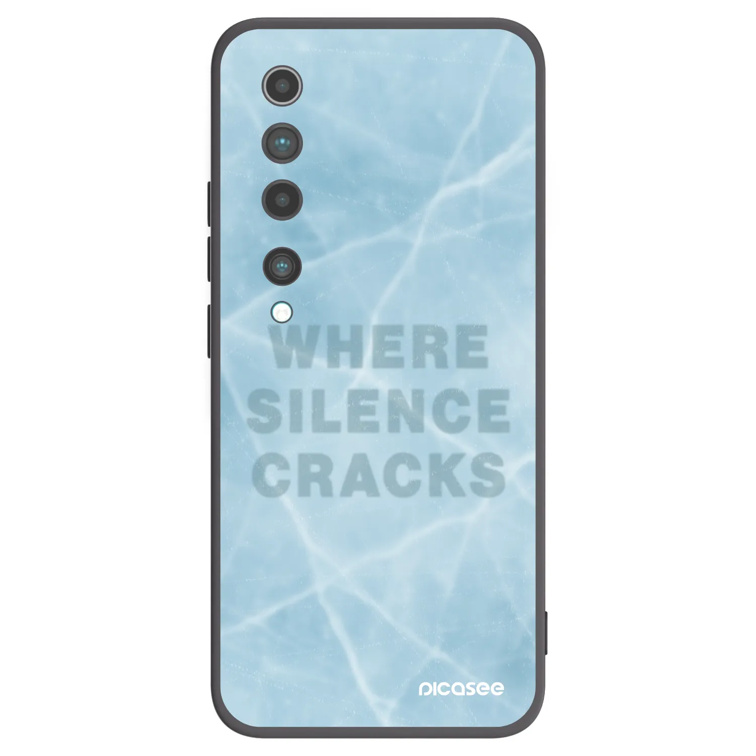 Picasee silikonski črni ovitek za Xiaomi Mi 10 - SILENCE