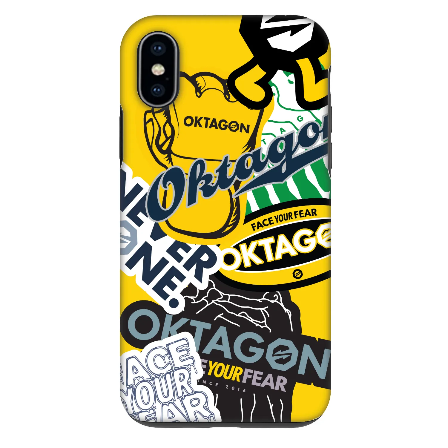 Picasee Fashion Case za Apple iPhone X/XS - OKTAGON - Logo Archive