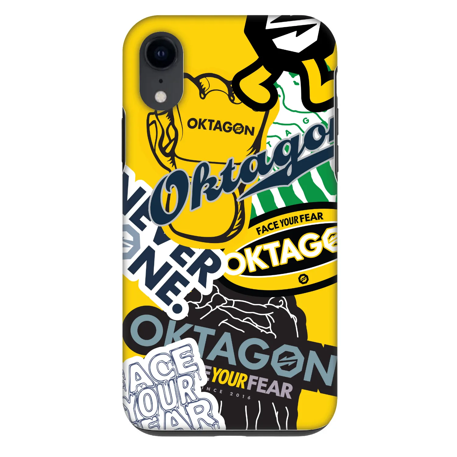 Picasee Fashion Case za Apple iPhone XR - OKTAGON - Logo Archive