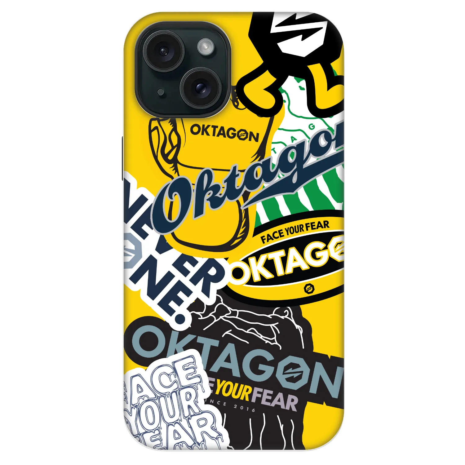 Picasee Fashion Case MagSafe za Apple iPhone 14 - OKTAGON - Logo Archive