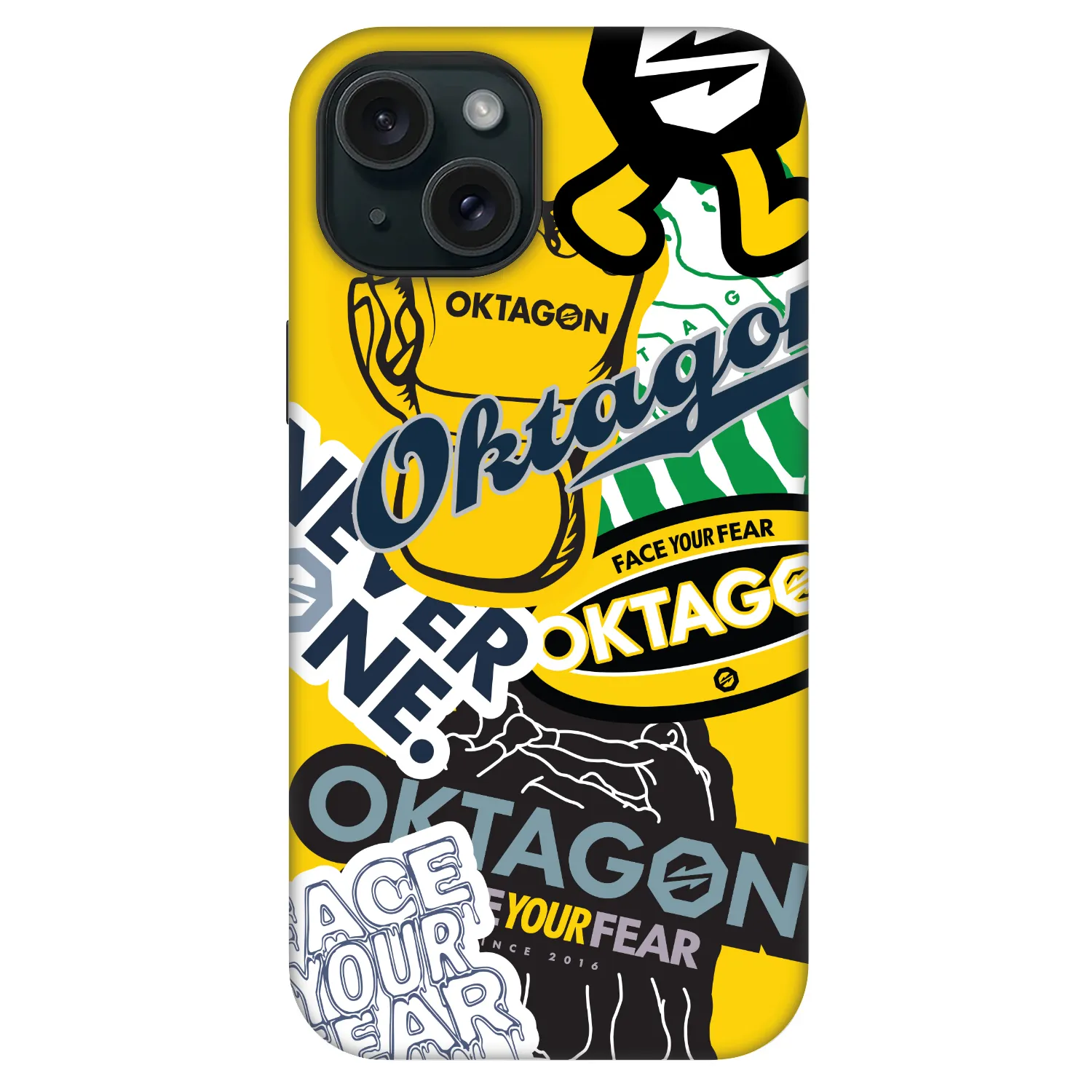 Picasee Fashion Case MagSafe za Apple iPhone 15 - OKTAGON - Logo Archive