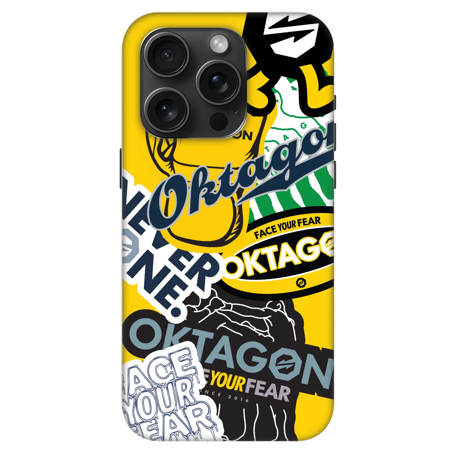 Picasee Fashion Case MagSafe za Apple iPhone 15 Pro - OKTAGON - Logo Archive