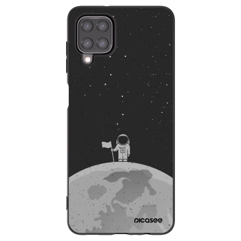 Picasee silikonski črni ovitek za Samsung Galaxy A12 A125F - Astronaut