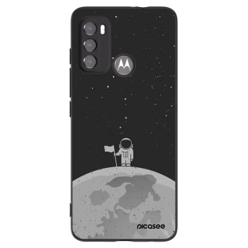 Picasee silikonski črni ovitek za Motorola Moto G60 - Astronaut