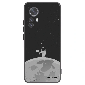 Picasee silikonski črni ovitek za Xiaomi 12 Pro - Astronaut
