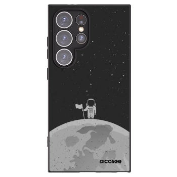 Picasee silikonski črni ovitek za Samsung Galaxy S24 Ultra S928B 5G - Astronaut