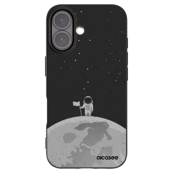 Picasee silikonski črni ovitek za Apple iPhone 16 - Astronaut