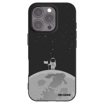 Picasee silikonski črni ovitek za Apple iPhone 16 Pro - Astronaut