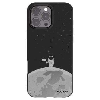 Picasee silikonski črni ovitek za Apple iPhone 16 Pro Max - Astronaut