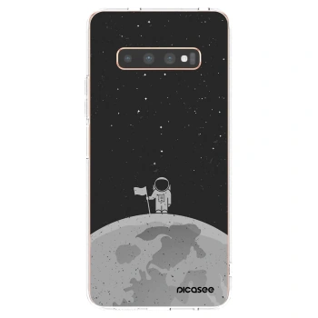 Picasee silikonski prozorni ovitek za Samsung Galaxy S10 Plus G975 - Astronaut