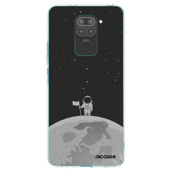 Picasee silikonski črni ovitek za Xiaomi Redmi Note 9 - Astronaut