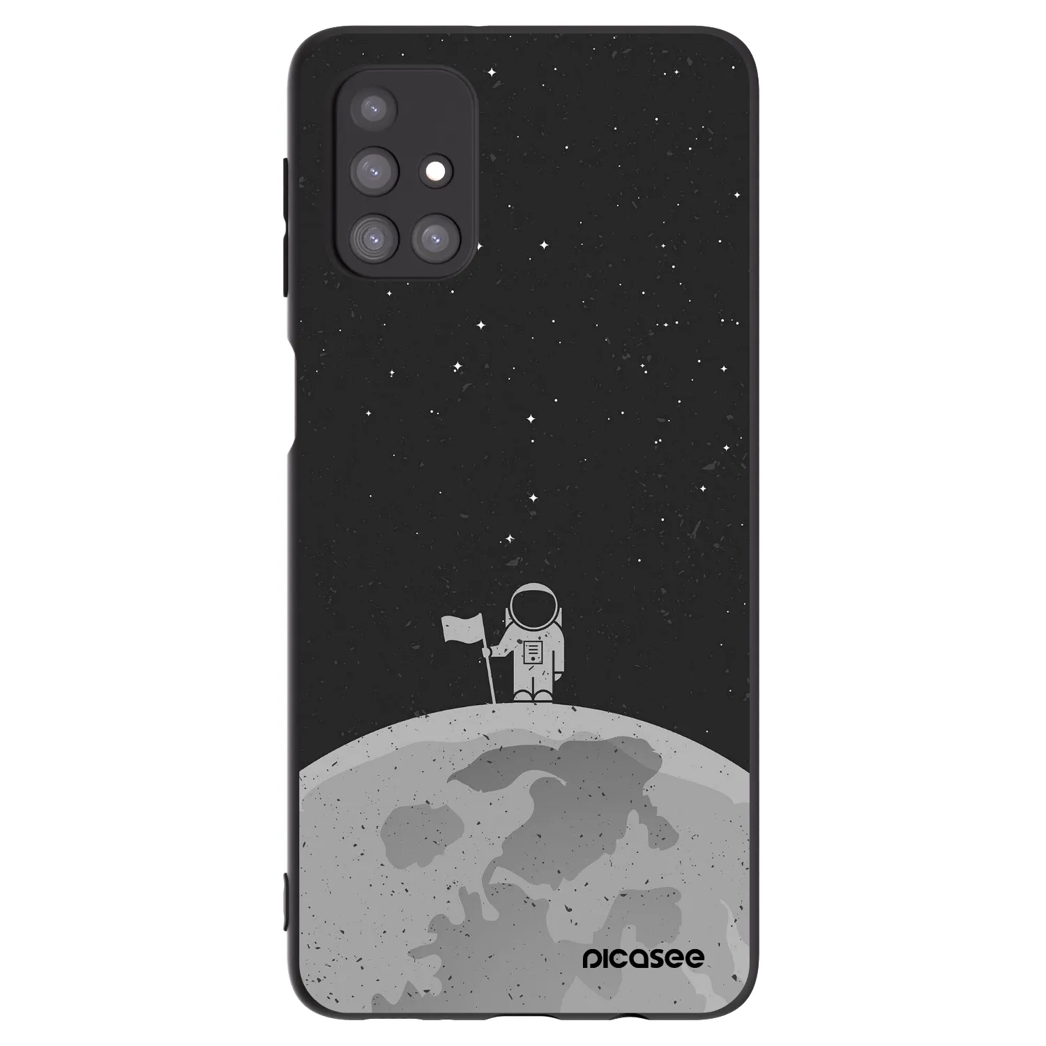 Picasee silikonski črni ovitek za Samsung Galaxy M31s - Astronaut
