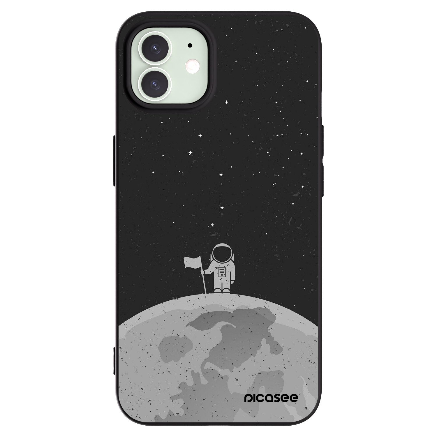Picasee silikonski črni ovitek za Apple iPhone 12 Pro - Astronaut
