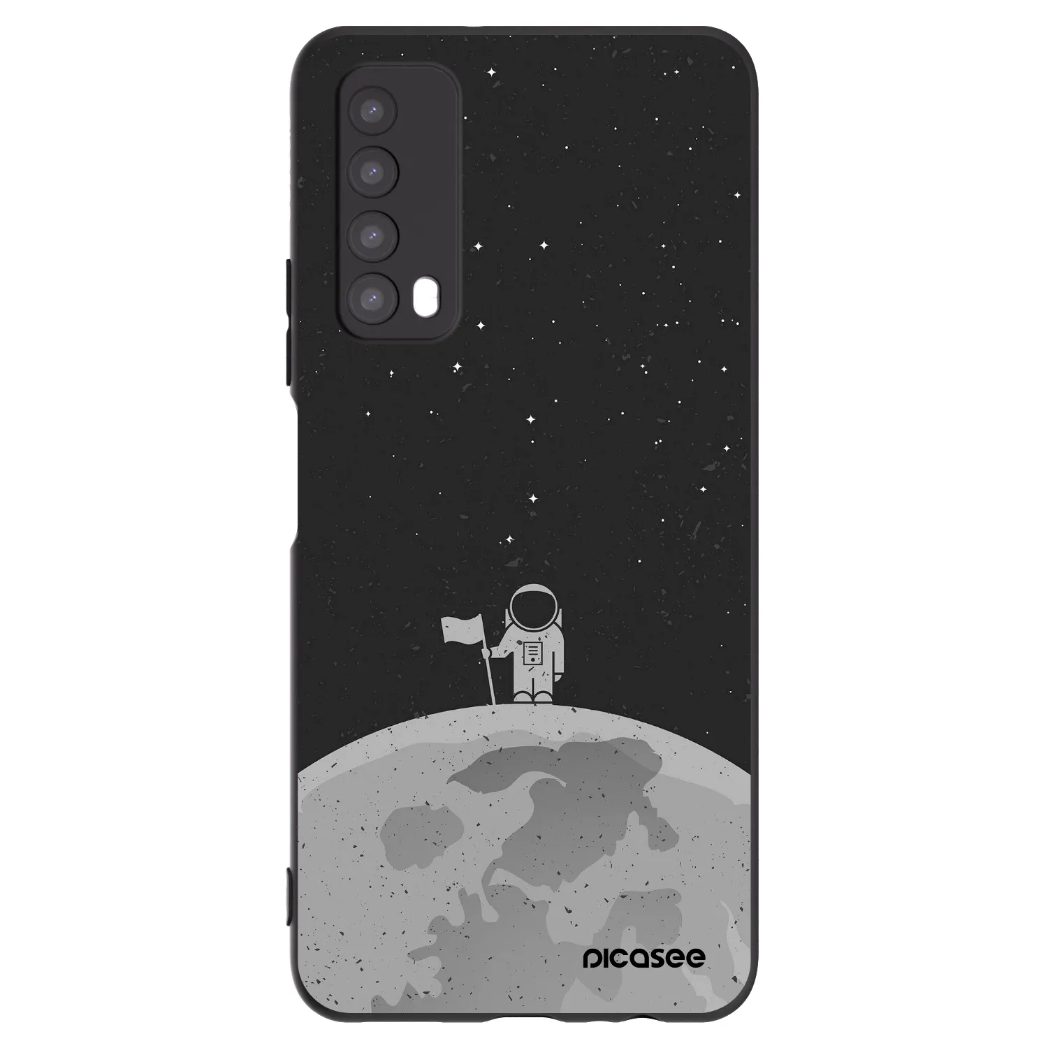 Picasee silikonski črni ovitek za Huawei P Smart 2021 - Astronaut