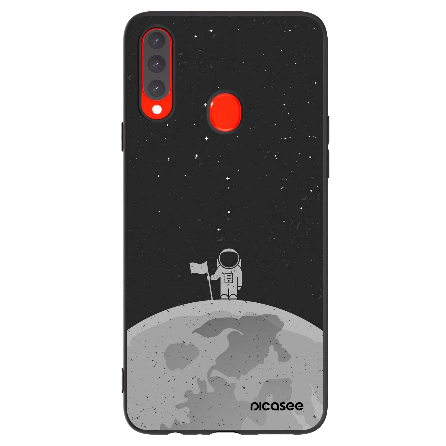 Picasee silikonski črni ovitek za Samsung Galaxy A20s - Astronaut