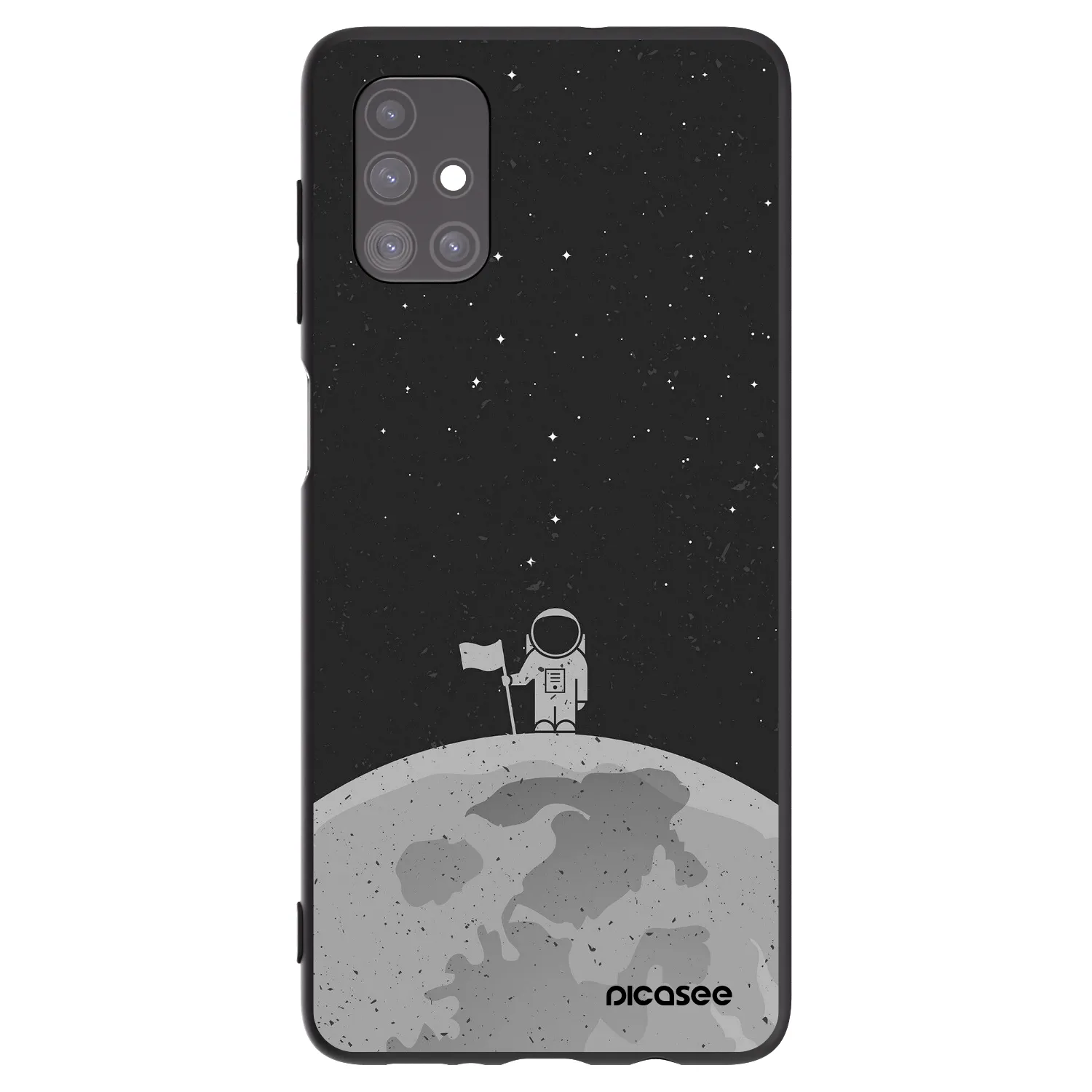 Picasee silikonski črni ovitek za Samsung Galaxy M51 M515F - Astronaut