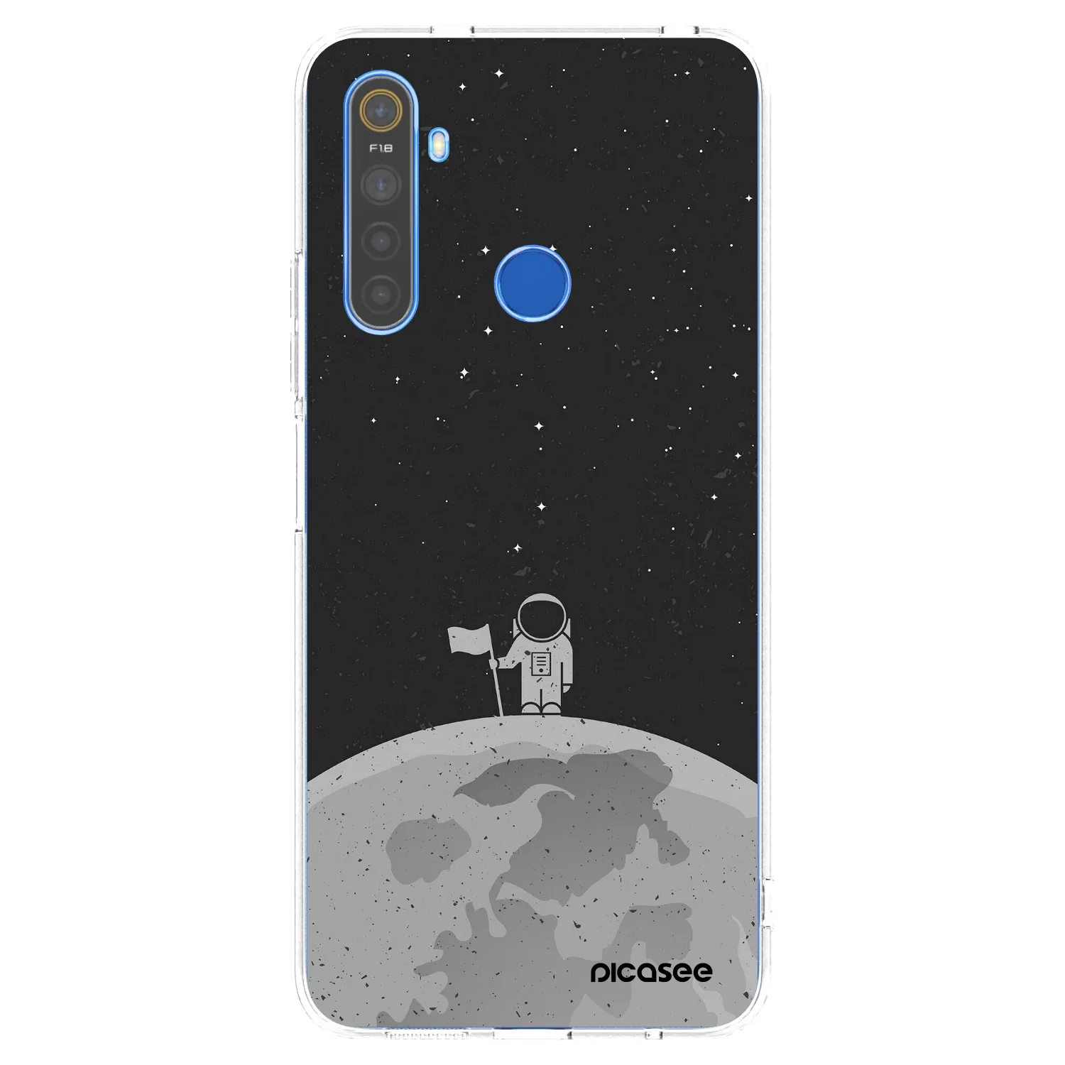 Picasee silikonski prozorni ovitek za Realme 5 - Astronaut