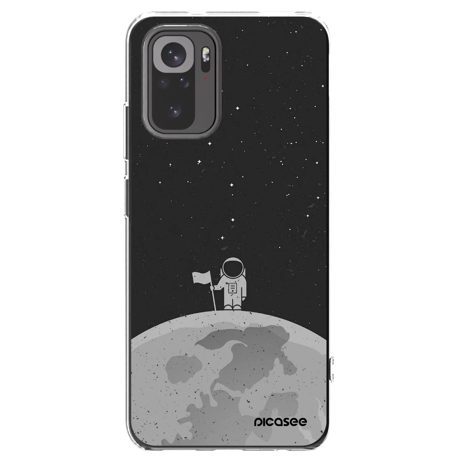 Picasee silikonski prozorni ovitek za Xiaomi Redmi Note 10 - Astronaut