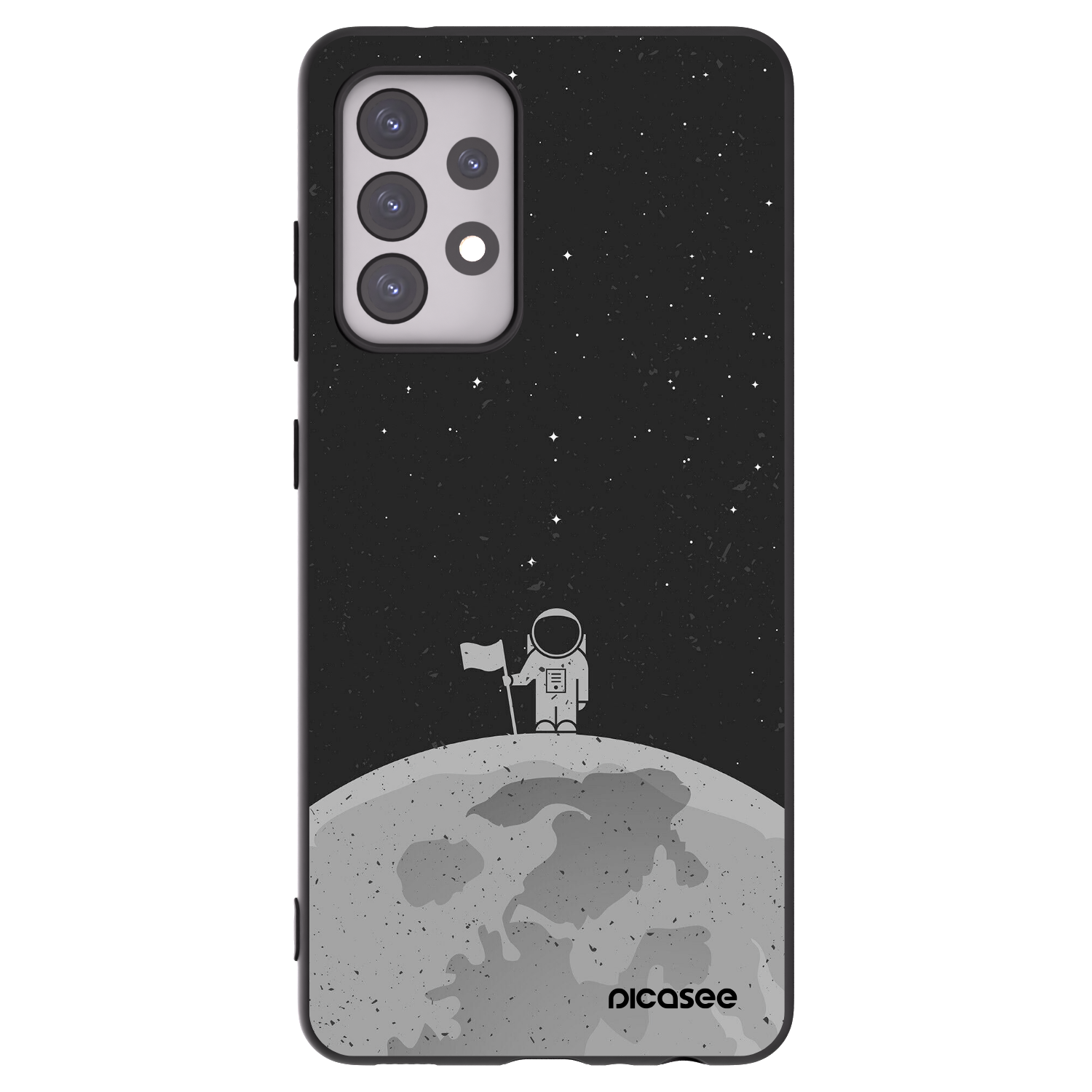 Picasee silikonski črni ovitek za Samsung Galaxy A52 5G A525F - Astronaut