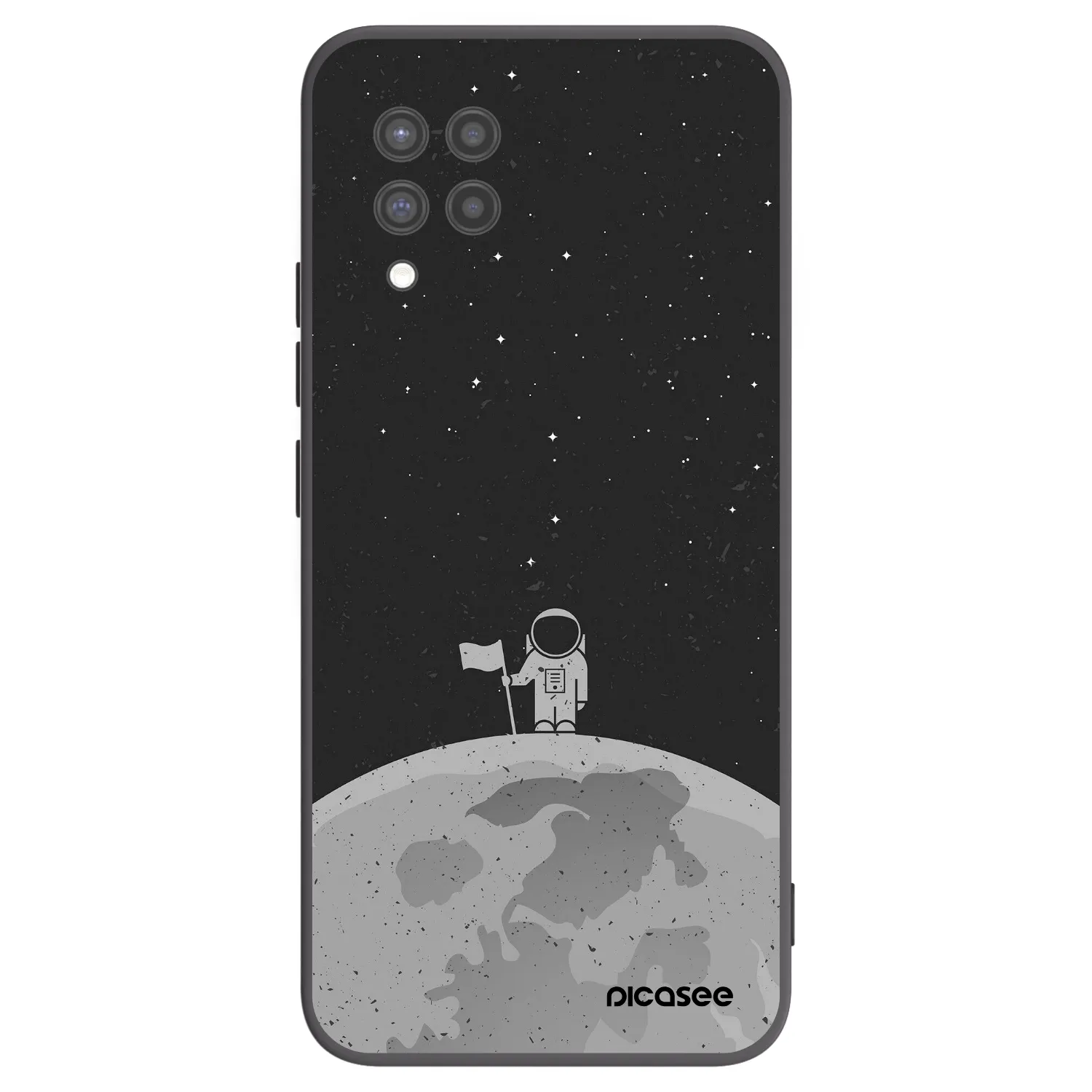 Picasee silikonski črni ovitek za Samsung Galaxy A42 A426B - Astronaut