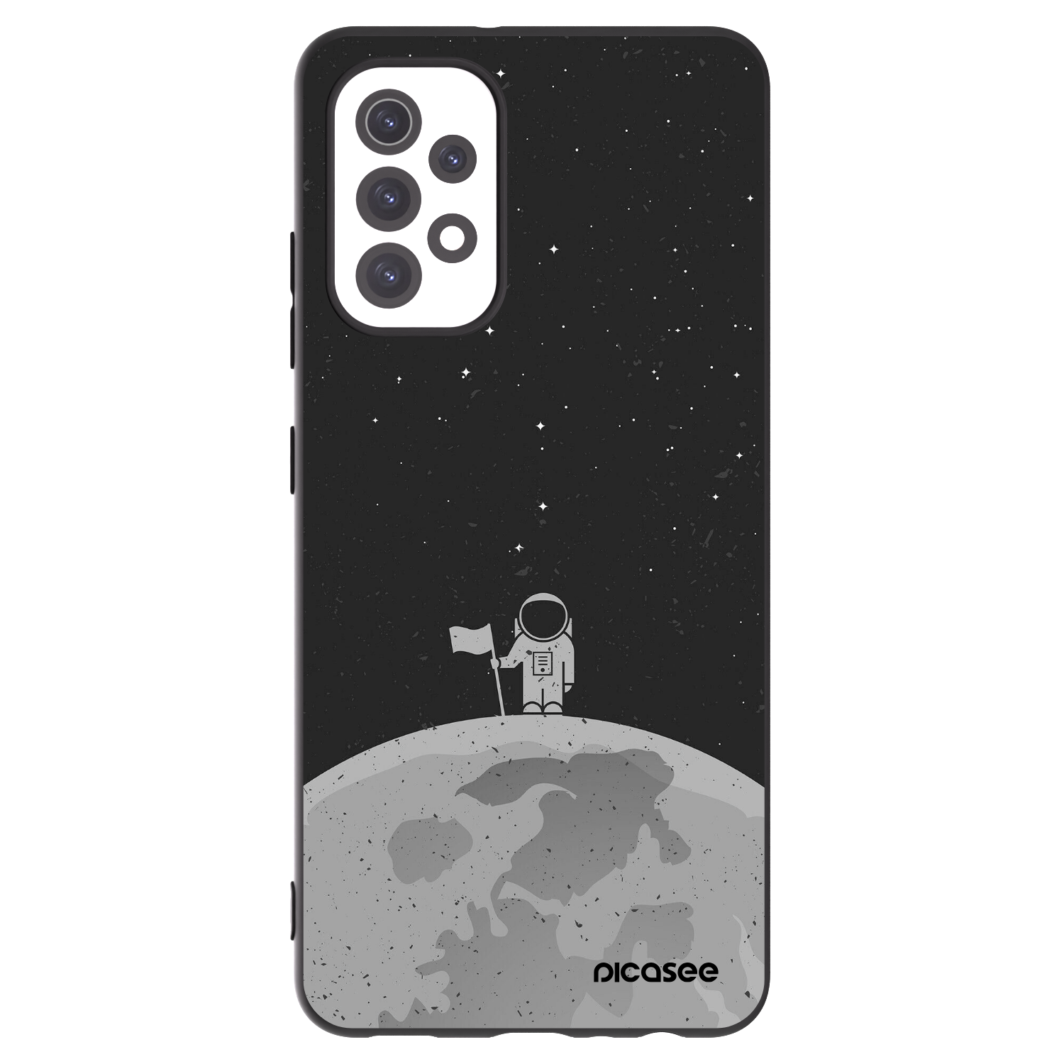 Picasee silikonski črni ovitek za Samsung Galaxy A32 5G A326B - Astronaut