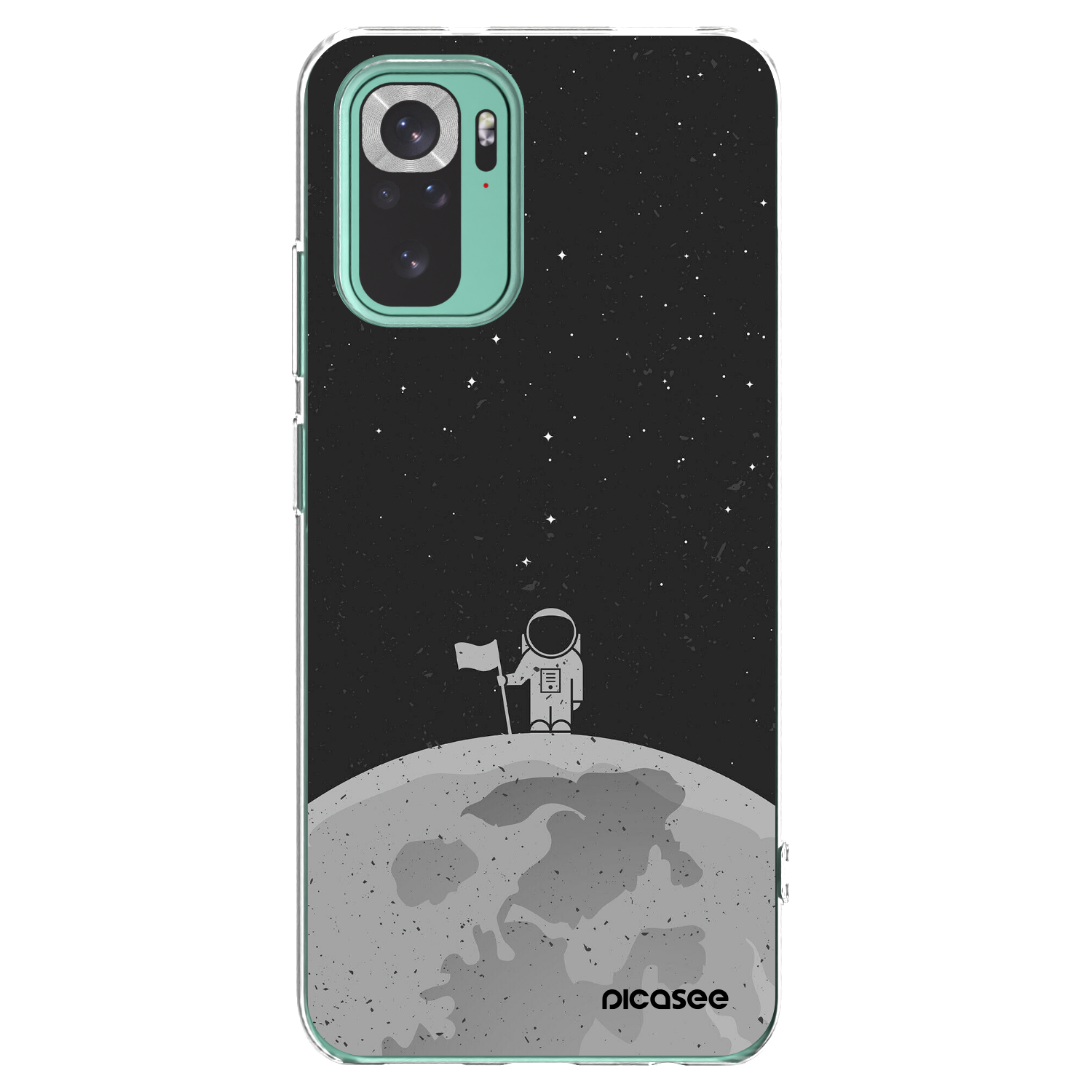 Picasee silikonski prozorni ovitek za Xiaomi Redmi Note 10 Pro - Astronaut