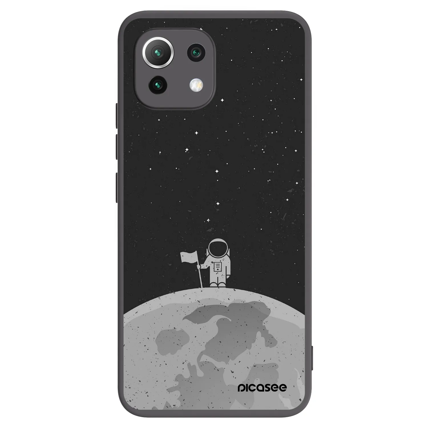 Picasee silikonski črni ovitek za Xiaomi Mi 11 Lite - Astronaut