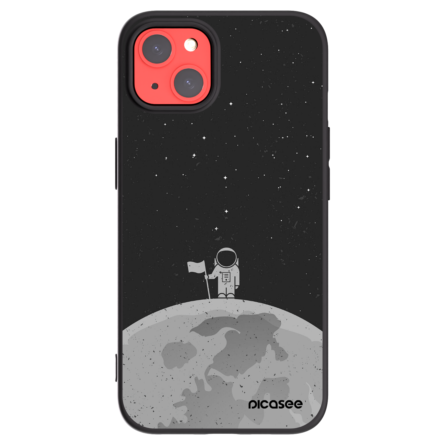 Picasee silikonski črni ovitek za Apple iPhone 13 - Astronaut
