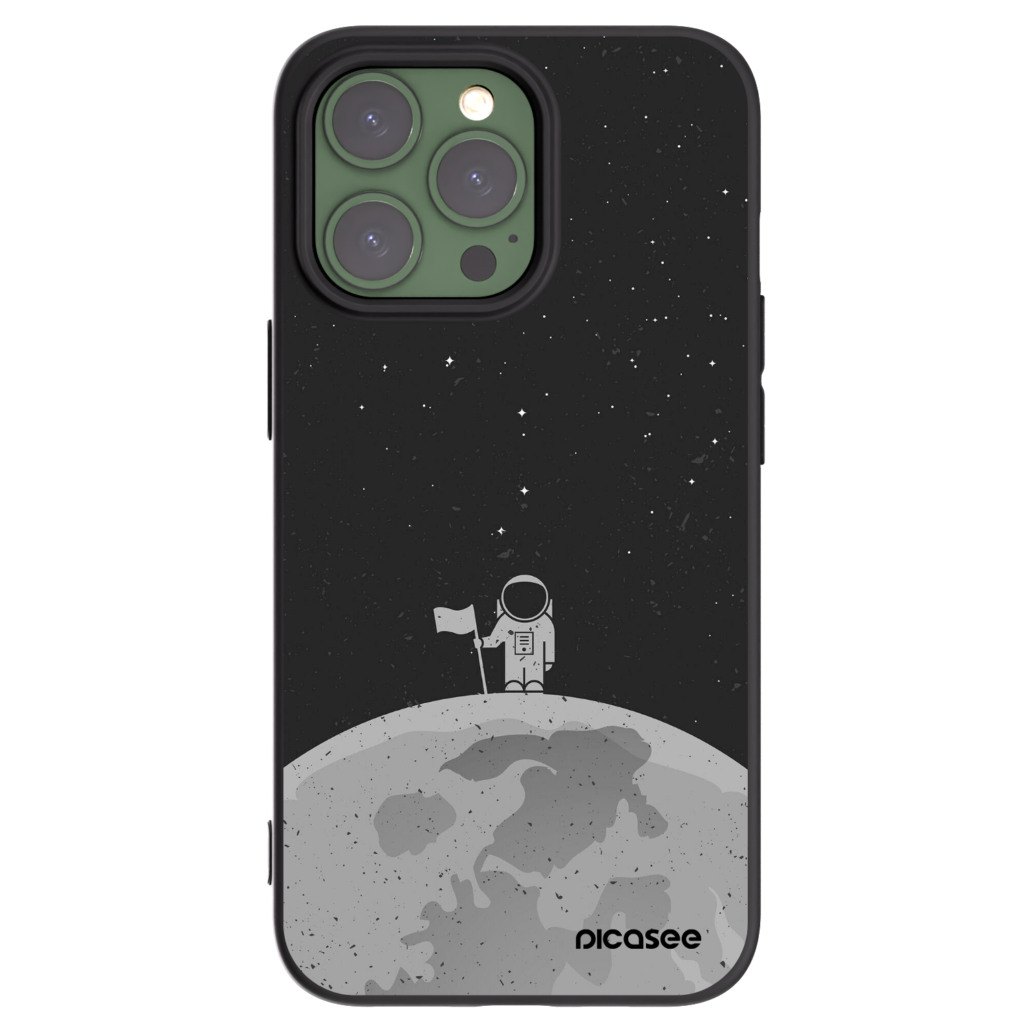 Picasee silikonski črni ovitek za Apple iPhone 13 Pro - Astronaut