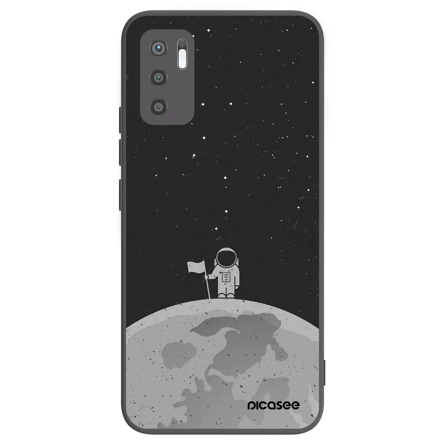 Picasee silikonski črni ovitek za Xiaomi Redmi Note 10 5G - Astronaut