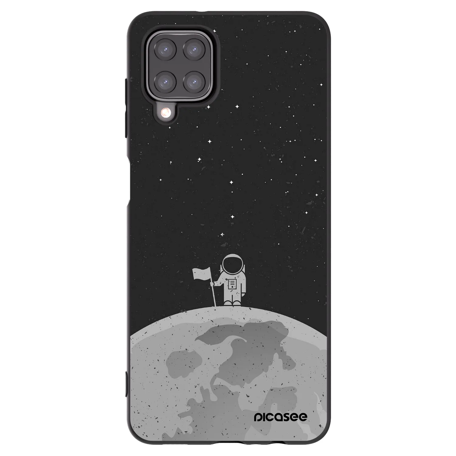 Picasee silikonski črni ovitek za Samsung Galaxy M12 M127F - Astronaut