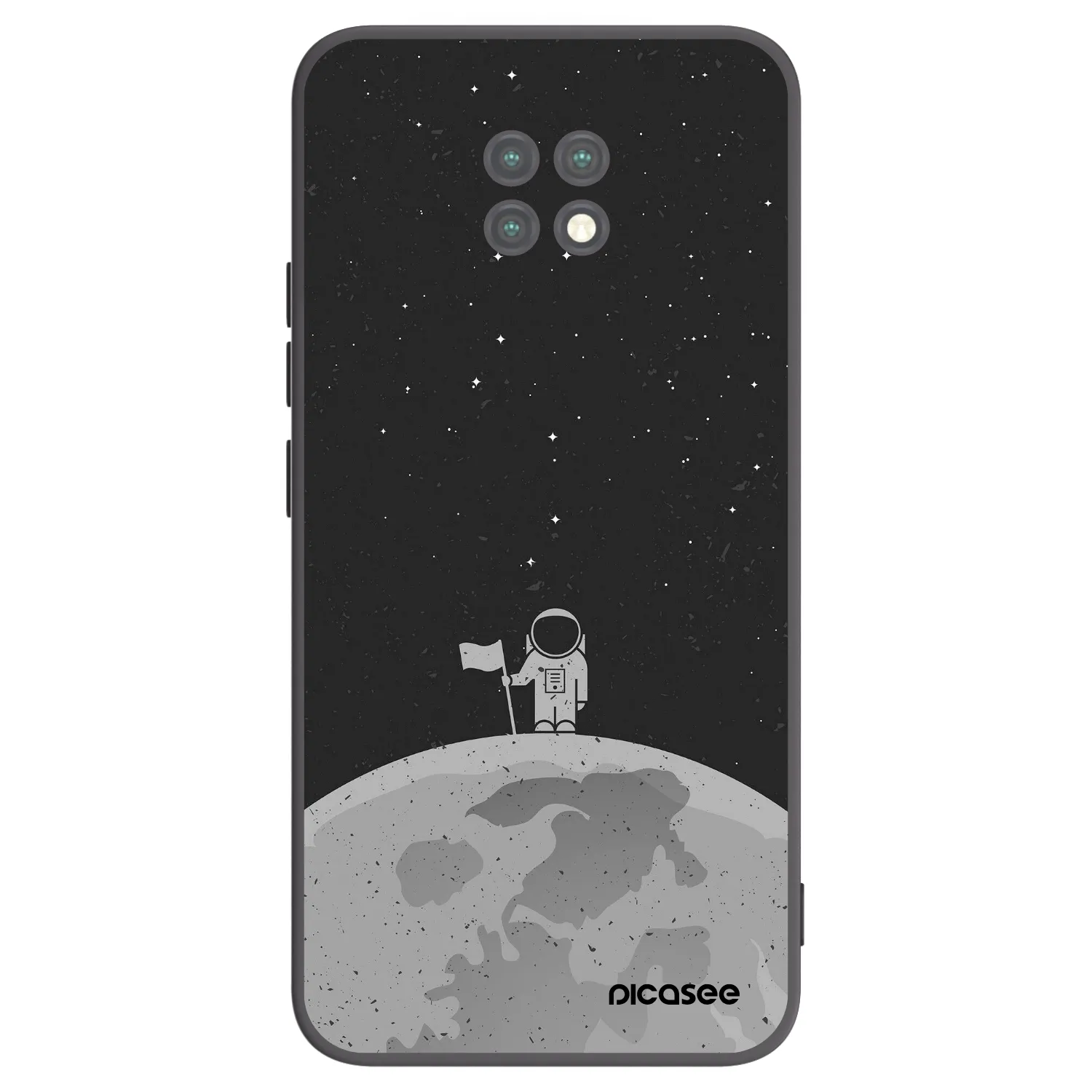 Picasee silikonski črni ovitek za Xiaomi Redmi Note 9T - Astronaut