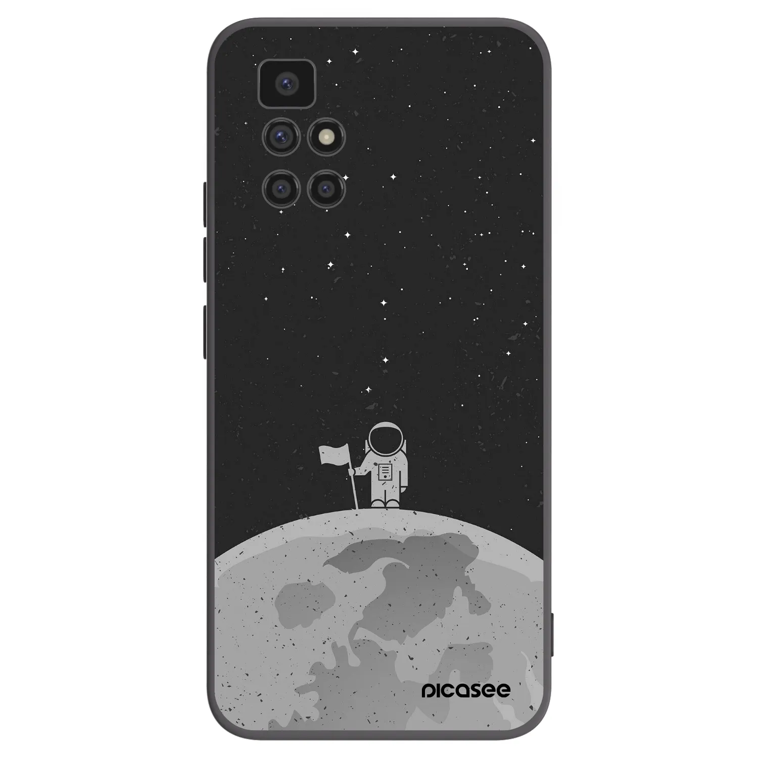 Picasee silikonski črni ovitek za Xiaomi Redmi 10 - Astronaut