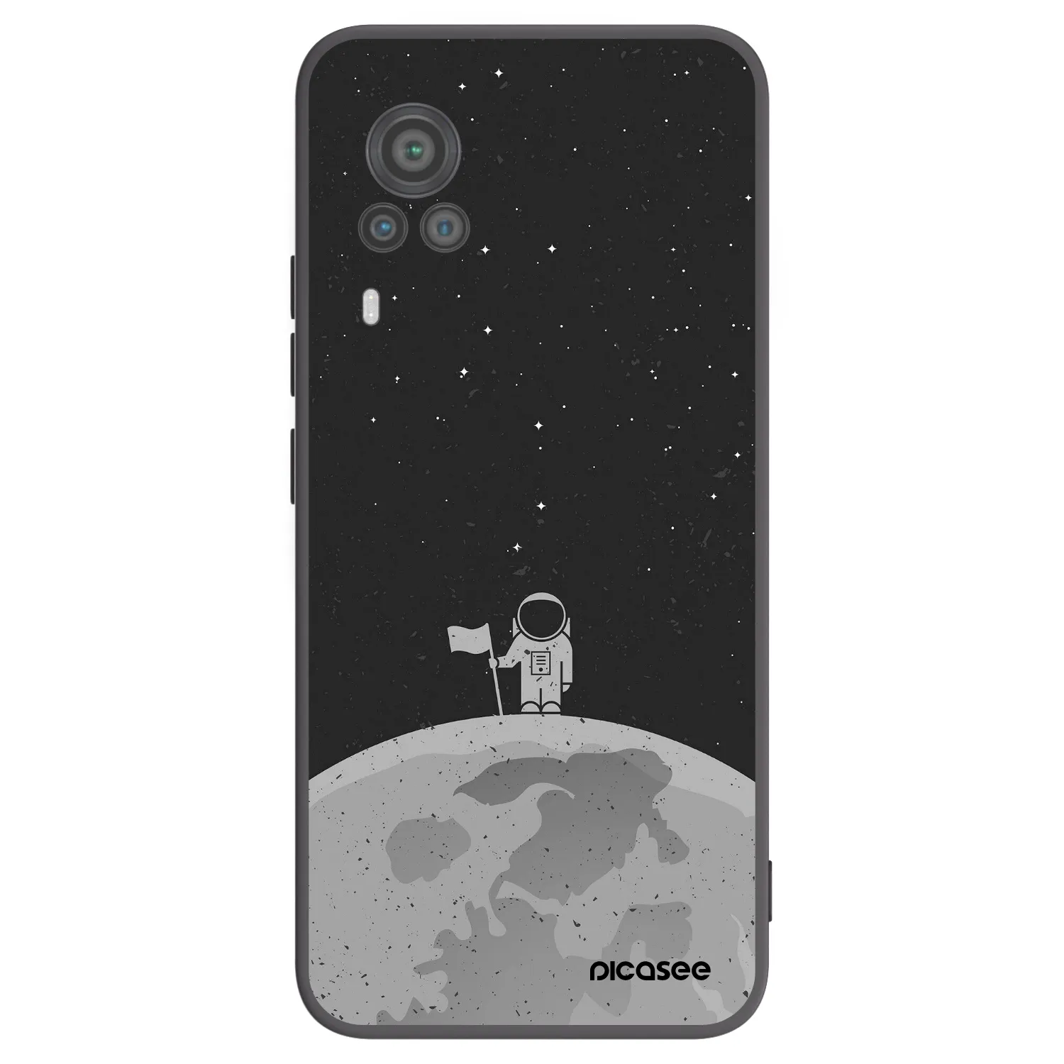 Picasee silikonski črni ovitek za Vivo X60 Pro 5G - Astronaut