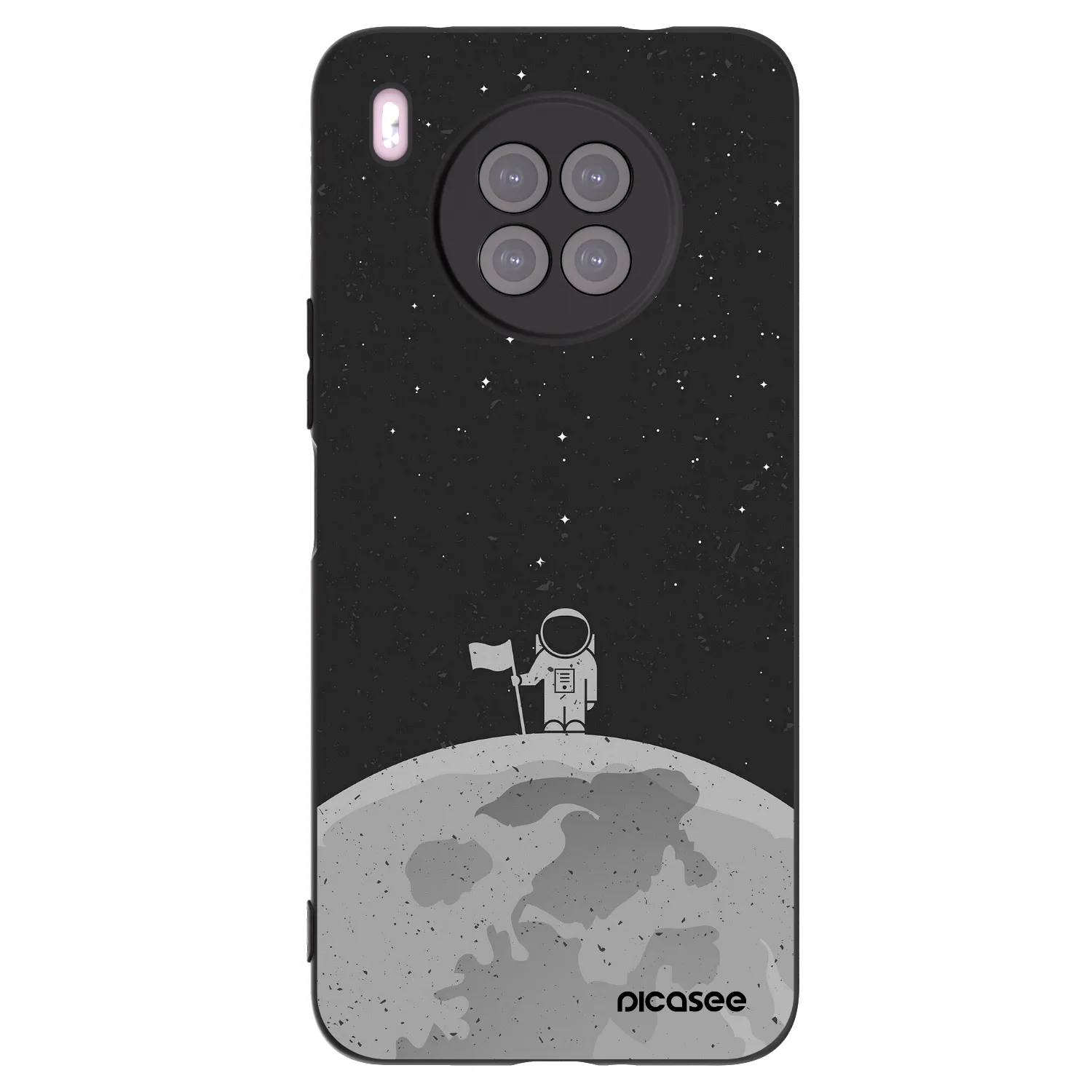 Picasee silikonski črni ovitek za Huawei Nova 8i - Astronaut