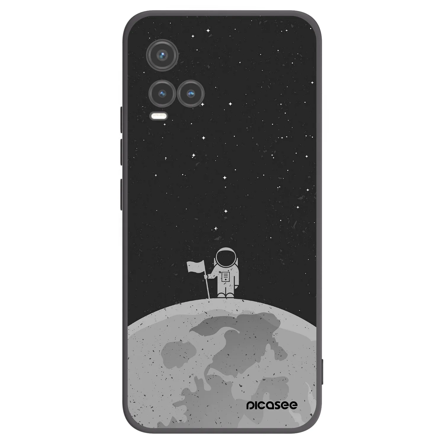 Picasee silikonski črni ovitek za Vivo Y33s - Astronaut