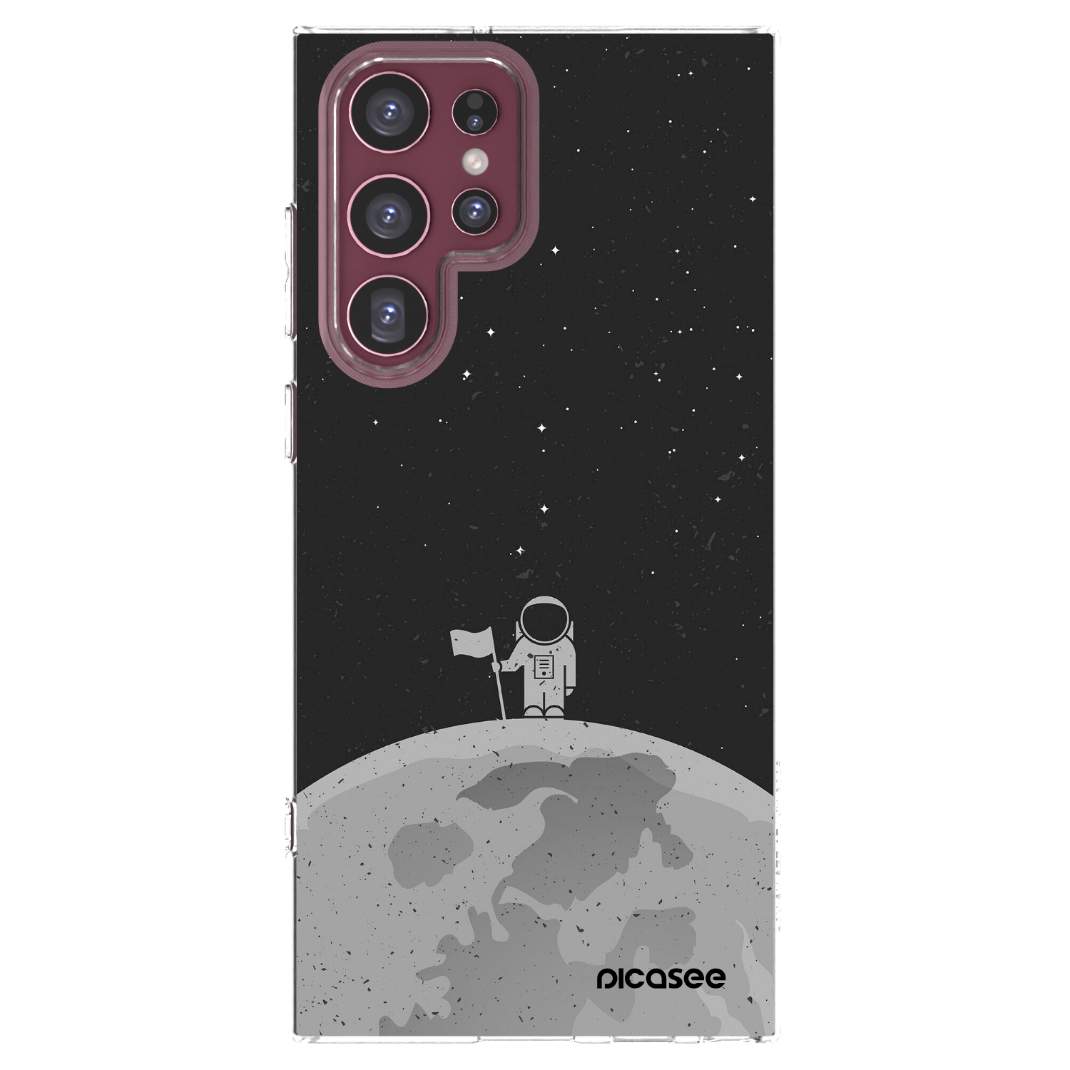 Picasee silikonski prozorni ovitek za Samsung Galaxy S22 Ultra 5G - Astronaut